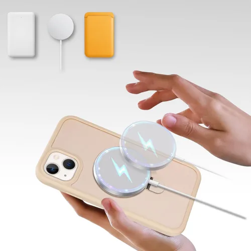 Miniatura 4 de Cavor Funda para iPhone 13 e iPhone 14, Compatible con Magsafe, Funda para iPhone 14 con Protector de Pantalla, Soporte Funda Protectora Magnética