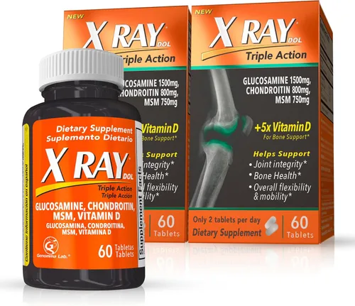 Miniatura 10 de X Ray Dol Suplemento de Apoyo Articular de Triple Acción con Glucosamina 1500mg, Condroitina 800mg, MSM 750mg y 5X Vitamina D para Articulaciones