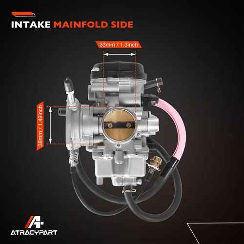 Miniatura 5 de Carburador Compatible con Yamaha 2000-2006 Kodiak 400 YFM400 & Big Bear 400 & Bruin 350, 2007-2012 Grizzly 350 Grizzly 450, 2006-2009 Wolverine 350