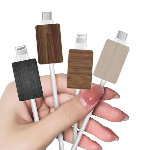 Miniatura 23 de CameCosy Juego de 4 protectores de cable de frutas para cargador de iPhone, diseño Kawaii de aguacate rosa, fresa, cereza y melocotón, protector