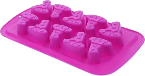 Miniatura 8 de Amosfun Sombrero de bruja Bandeja de cubitos de hielo de silicona Moldes de chocolate 10 cavidades para hornear Halloween Molde de mago Sombrero