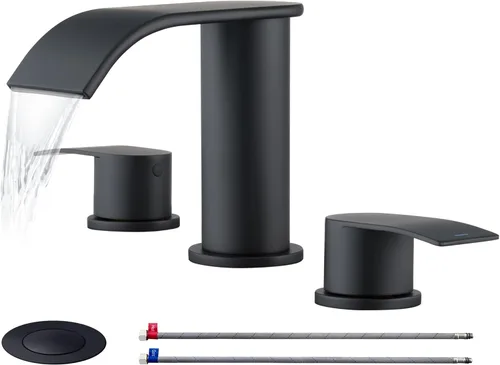 Miniatura 11 de Ultimate Unicorn Grifo de Baño para Lavabo Dorado Cepillado, Grifo de Lavabo de Baño de 4 Pulgadas para 3 o 2 Agujeros, Grifos de Cascada de 2 Oro