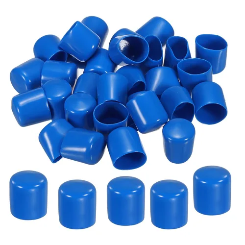 Miniatura 8 de MECCANIXITY 10 tapas de goma para extremos de goma, protector de rosca de vinilo de 1 pulgada, tapas redondas de PVC para tubos de perno
