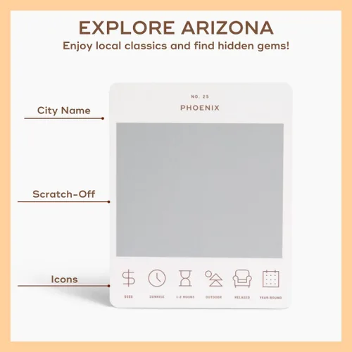 Miniatura 2 de Reach International Outfitters Lista de Aventuras de Arizona: 50 Tarjetas para Rascar para Actividades al Aire Libre, Atracciones Turísticas