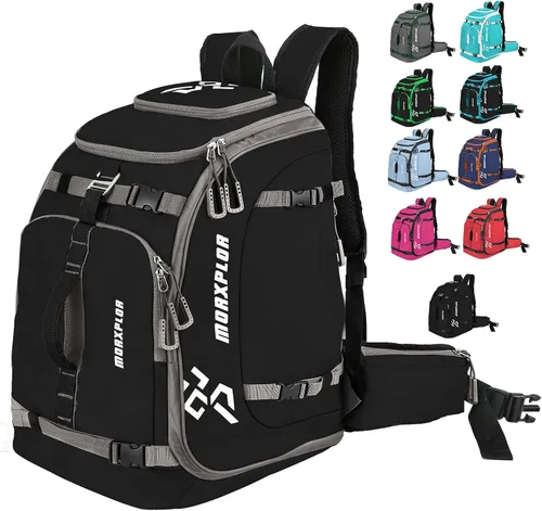 Miniatura 11 de MORXPLOR Ski Boot Bag - 65L Padded, Waterproof Ski Travel Backpack for Gear & Accessories