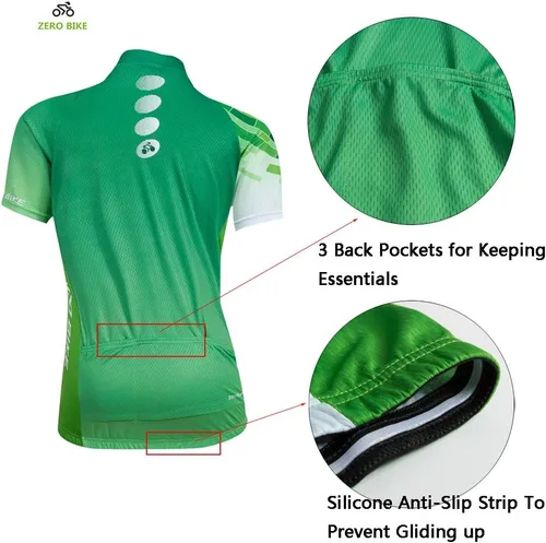Miniatura 66 de Jersey de ciclismo para mujer, de manga corta, secado rápido, transpirable, para montaña.