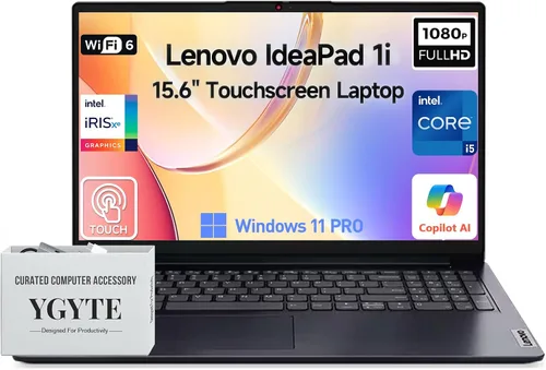 Lenovo Ideapad 1i 2026 - Computadora portátil con pantalla táctil de 15.6 pulgadas, pantalla táctil FHD IPS de 15.6 pulgadas, Intel Core i5-1335U
