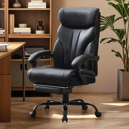 Sillas de oficina grandes y altas con reposapiés, silla ergonómica para juegos de 500 libras de ancho, sillas de computadora ejecutivas reclinables