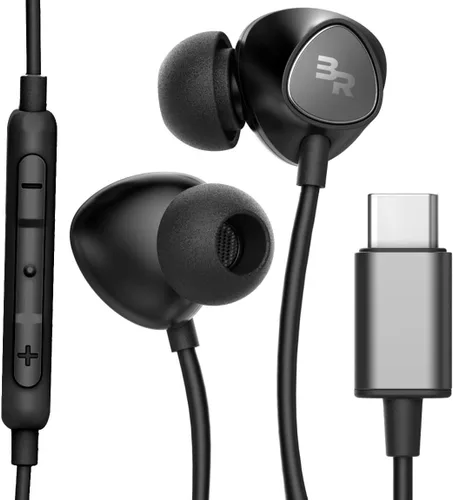 Miniatura 7 de Bolle & Raven Thore - Auriculares USB tipo C Auriculares intrauditivos con cable con micrófono remoto para S21 / S22 / S23 / S24 / S25 Ultra