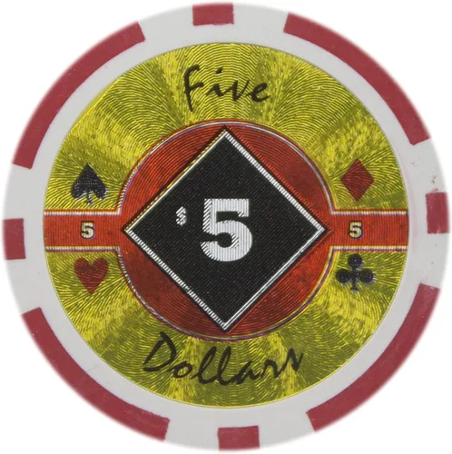 Miniatura 10 de Brybelly Black Diamond Poker Chip - Compuesto de arcilla pesada de 0.49 oz, paquete de 50 ($0.50 naranja)