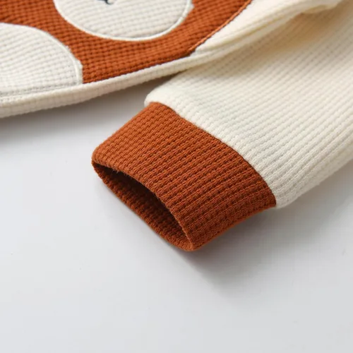 Miniatura 53 de Conjunto de 3 piezas de ropa de bebé recién nacido con estampado de manga larga + pantalones + sombrero