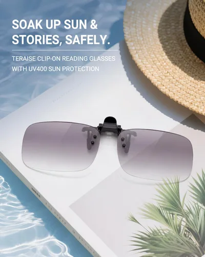 Miniatura 2 de TERAISE Lentes de lectura con clip para lentes, lupas de bloqueo de luz azul, lentes lectores para mujeres y hombres