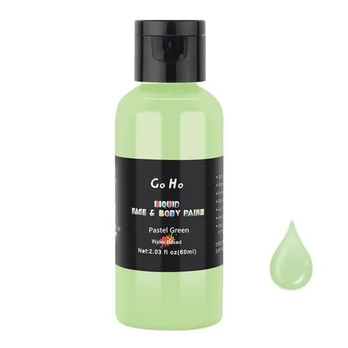 Miniatura 10 de Go Ho Pintura líquida blanca para rostro y cuerpo, a base de agua, especial FX y maquillaje de Halloween Blanco