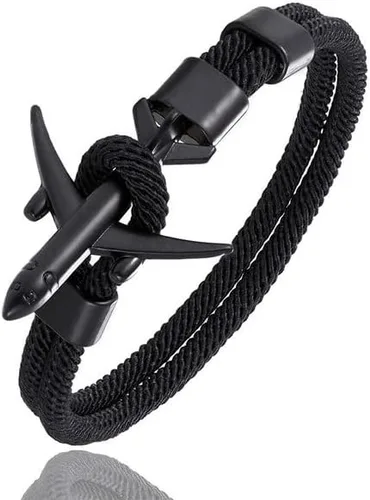 Zboro 60525 - Pulsera personalizada con diseño de avión londinense para hombre, piloto y novio, avión de aviación