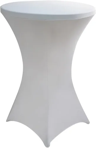 Miniatura 9 de JISEN Mantel elástico ajustable redondo de licra para cóctel con brillo metálico, cubierta de mesa con tapa de 61 cm, color dorado