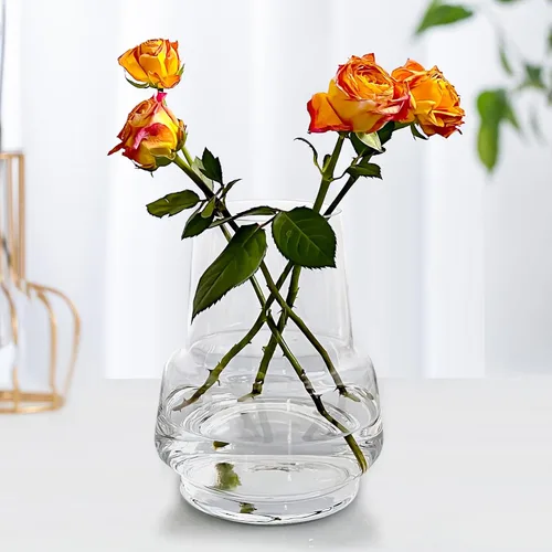 Miniatura 2 de Aoderun Jarrón de vidrio para flores, hecho a mano, moderno, grande, para centros de mesa, sala de estar, oficina, comedor y mesa de café, cocina