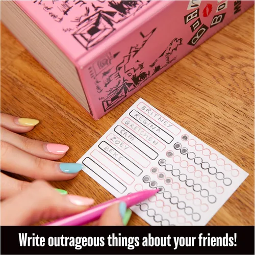 Miniatura 3 de Mean Girls Burn Book - Juego de cartas para fiesta, juego de mesa familiar basado en la película de comedia, para adultos y adolescentes a partir