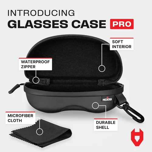 Miniatura 4 de NoCry Gafas de seguridad transparentes para hombres y mujeres; gafas ligeras con marcos ajustables y agarres antideslizantes y funda de gafas