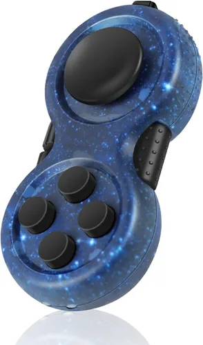 Miniatura 9 de juguete original de concentración Fidget, juego de controlador clásico de goma con 8 funciones Fidget y cordón - Excelente para aliviar el estrés