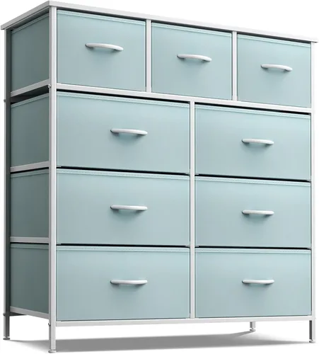 Miniatura 19 de Sorbus Cómoda con 8 cajones – Cómoda de almacenamiento de muebles para niños, adolescentes, dormitorio, guardería, sala de juegos, ropa, juguetes