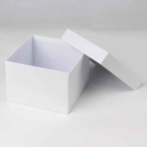 Miniatura 5 de Briful Cajas de regalo cuadradas con tapas, juego de 4 cajas de regalo blancas de varios tamaños, cajas de regalo para regalos de cumpleaños, dama