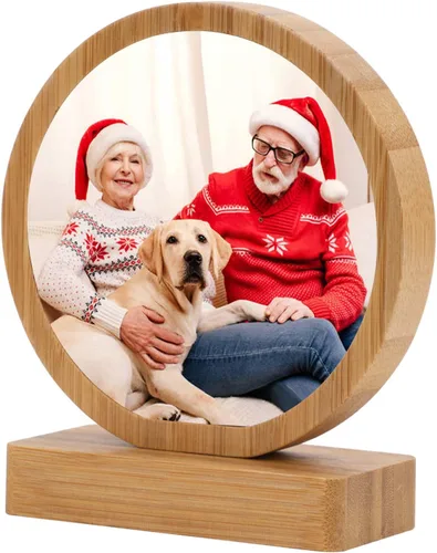 Miniatura 12 de GREUS Marcos de fotos personalizados, placa de cristal para fotos, regalo personalizado para cumpleaños, bebé, nacimiento, boda, Navidad, día de San