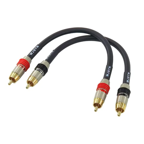 Miniatura 6 de WJSTN Cable de audio RCA a RCA, cable de subwoofer, cable de audio coaxial digital RCA macho a RCA macho, cable blindado doble, color negro, paquete