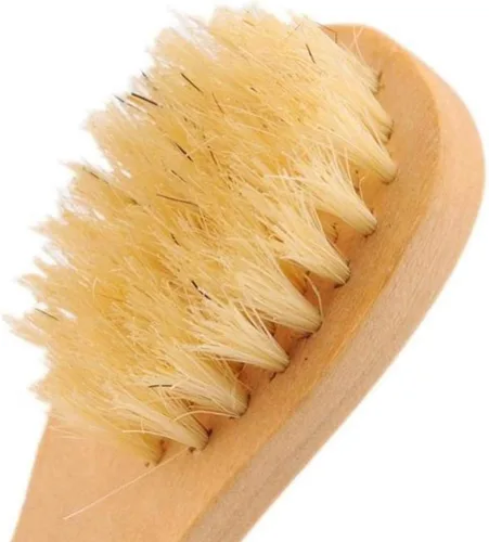 Miniatura 4 de Cepillo de limpieza facial de madera con cerdas naturales, mango de madera, limpiador facial para nariz, exfoliante, cuidado de la piel, paquete de 2