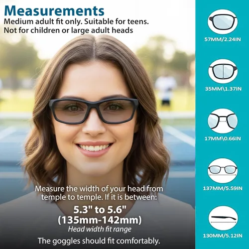 Miniatura 5 de BLUE CUT Sports Protection Goggles, Photochromic Lenses Safety Glasses for Basketball, Pickleball and Outdoor Sports