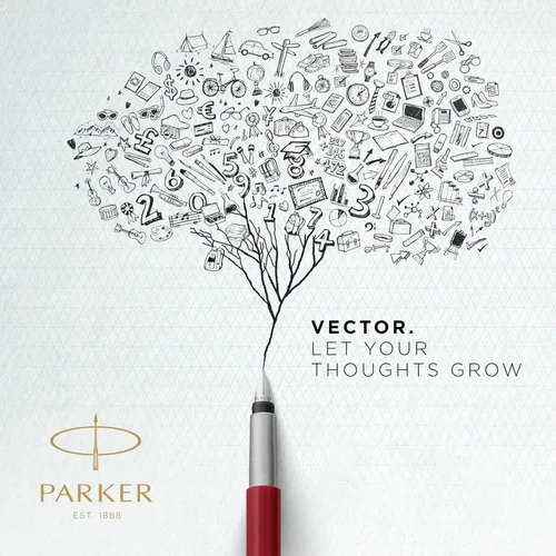 Miniatura 6 de Pluma estilográfica Parker Vector., Azul