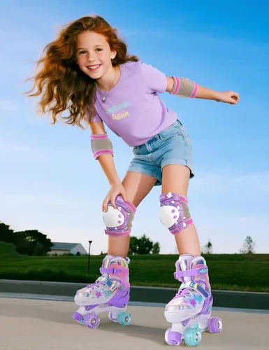 Miniatura 6 de SULIFEEL - Patines ajustables para niños para niños de 3-5, 5-8, 6-12 años con ruedas iluminadas ajustables de 4 tamaños, el mejor regalo para niños