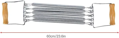 Miniatura 4 de Estink Expansor de pecho de fitness, expansor de pecho de resorte, mango de madera, desenrollador de pecho de resorte extraíble, equipo de fitness