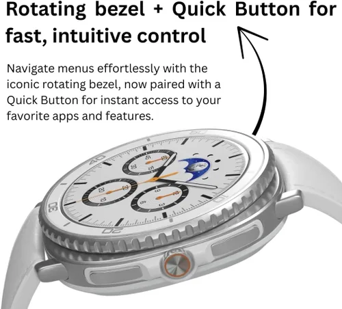 Miniatura 7 de Samsung Galaxy Watch 8 Classic 1.811 in, bisel giratorio Reloj inteligente AI con AMOLED de 1.34 pulgadas, Wi-Fi, Bluetooth, rastreador de Blanco