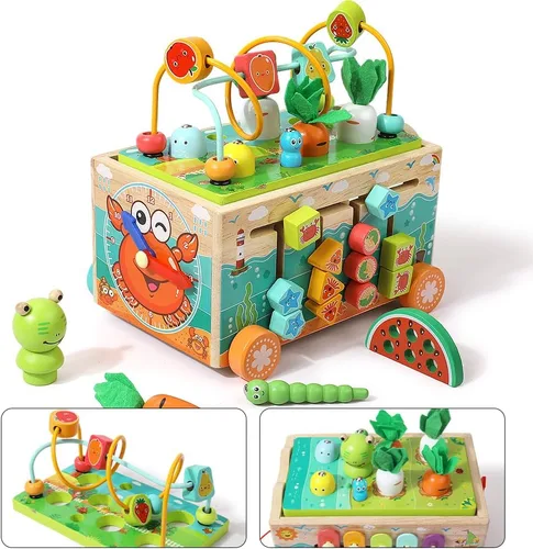 Miniatura 2 de JAUNTY Juguete Montessori de Madera para Niños Pequeños de 1 2 3 Años, Juguete Educativo STEM para Bebés Niños y Niñas de 18 Meses+, Aprendizaje