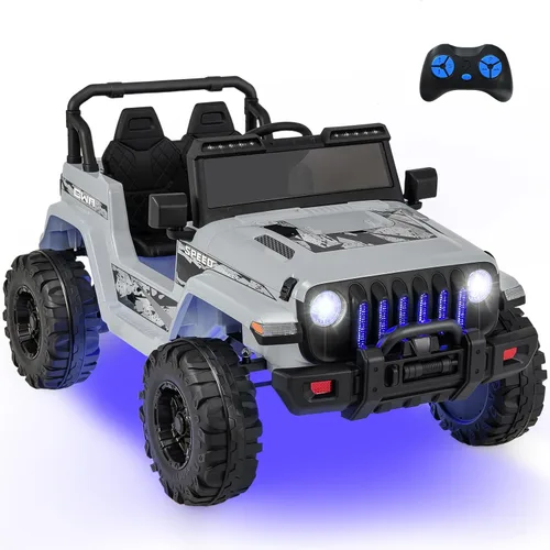 Miniatura 12 de INFANS Camión de Juguería con Control Remoto de los Padres, Vehículos Eléctricos Alimentados por Batería de 12V, 3 Velocidades, Radio Bluetooth