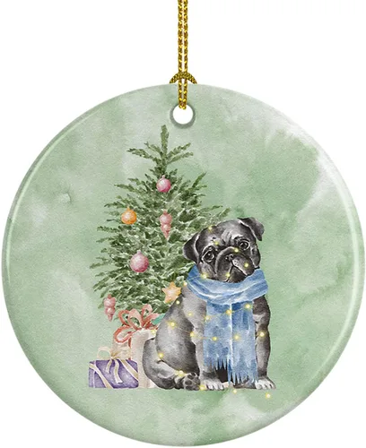 Miniatura 61 de Caroline's Treasures Bulldog, Bulldog inglés #2 y árbol de cerámica adorno colgante para árbol de Navidad, decoración colgante para el hogar