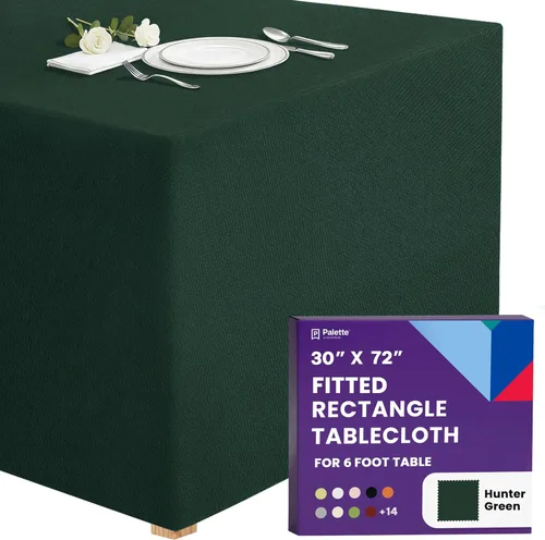 Miniatura 13 de Gee Di Moda - Mantel rectangular a medida en poliéster lavable para mesa de 4 pies, ideal para mesa de bufé, fiestas, cenas, bodas, vacaciones
