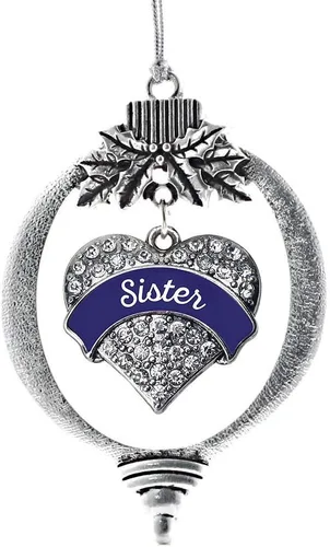 Miniatura 35 de Inspired Silver Adornos festivos de dije de corazón pave de plata con circonitas cúbicas