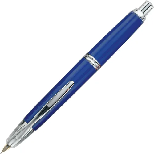 Miniatura 32 de PILOT Vanishing Point Collection - Pluma estilográfica retráctil, color azul carbonesco con detalles de rodio, tinta azul, punta fina (60149)