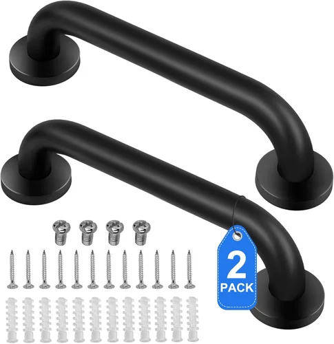 Miniatura 9 de Paquete de 2 barras de agarre de ducha de acero inoxidable para baño, barras de agarre para ducha de baño, barras de agarre para bañera duchas de 18