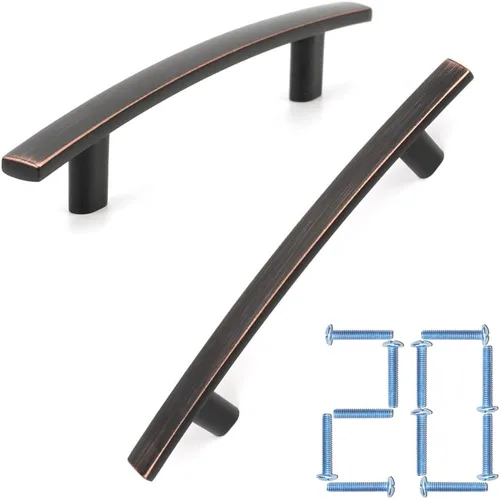 Miniatura 33 de KOOFIZO Paquete de 20 tiradores de bronce aceitado de 3 pulgadas para gabinetes de cocina, manijas de bronce frotado para gabinetes de cocina