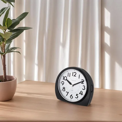 Miniatura 7 de Tinload Reloj despertador analógico grande de 5.5 pulgadas, silencioso, sin tictac, despertador suave, sonidos de pitido, aumento de volumen
