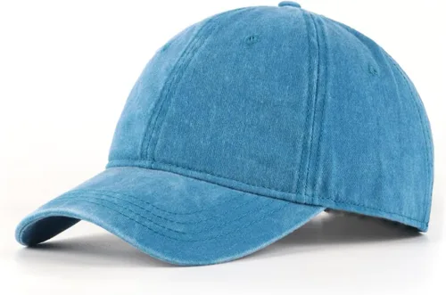 Miniatura 16 de Gorra de béisbol de mezclilla lavada de gran tamaño XXL, gorra deportiva de perfil bajo para cabezas grandes de 23.5 a 25.5 pulgadas, sombrero