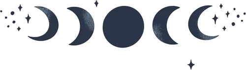 Vinilo decorativo para pared, colección de fases lunares con estrellas para sala de estar, diseño de ilustraciones espaciales para decoración