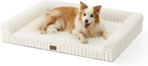 Miniatura 12 de COZY KISS Cama para perros pequeños de piel de conejo sintética, sofá ortopédico de espuma de 30 x 20 pulgadas con lados, funda extraíble lavable