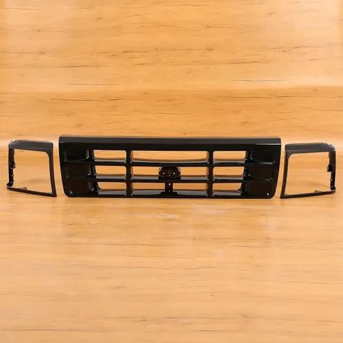 Miniatura 8 de HECASA Parrilla delantera y moldura de faro compatible con Ford Bronco F-150 F-250 HD F-350 1992-1997 Reemplazo para FO1200172 FO2512131 FO2513135
