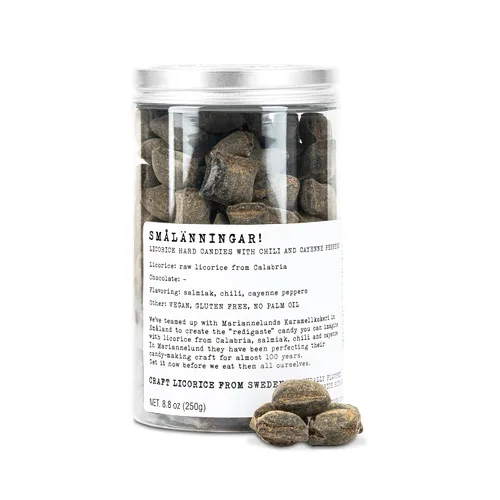 Miniatura 7 de Haupt Lakrits Chokade Svenskävlar! – El regaliz negro más salado del mundo con sal de salmiak recubierto en chocolate gourmet de Bélgica – Caramelo