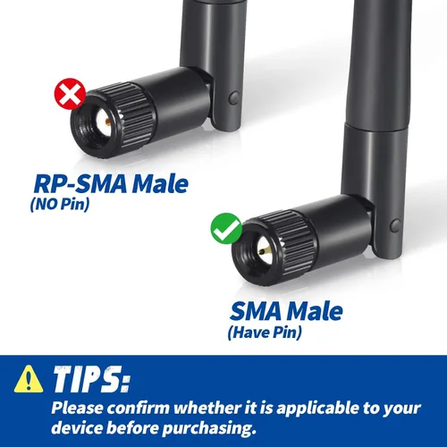 Miniatura 3 de Bingfu Antena WiFi de doble banda 3dBi SMA antena macho (paquete de 2) para cámara IP de seguridad inalámbrica Vedio, grabadora de vigilancia