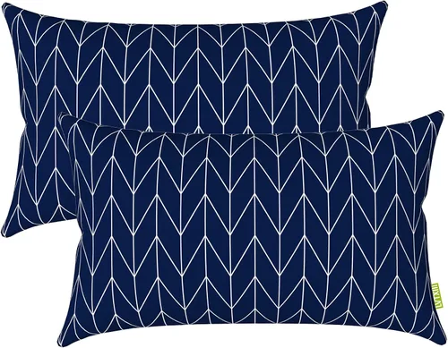 Miniatura 128 de LVTXIII Juego de 2 almohadas lumbares para patio, 12 x 20 pulgadas, resistentes a la decoloración, para exteriores con interiores, cojines lumbares