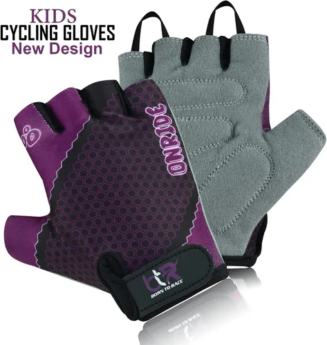 Miniatura 2 de Guantes de ciclismo para niños con agarre mejorado, acolchado de seguridad para niños, diseño transpirable y duradero, para niños y niñas, de 3 a 12